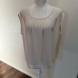 Pleione - Cream Sheer Women's Top - Size Medium